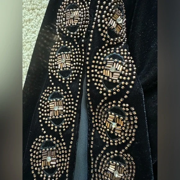 Ralph Lauren velvet beaded top - Picture 3 of 4